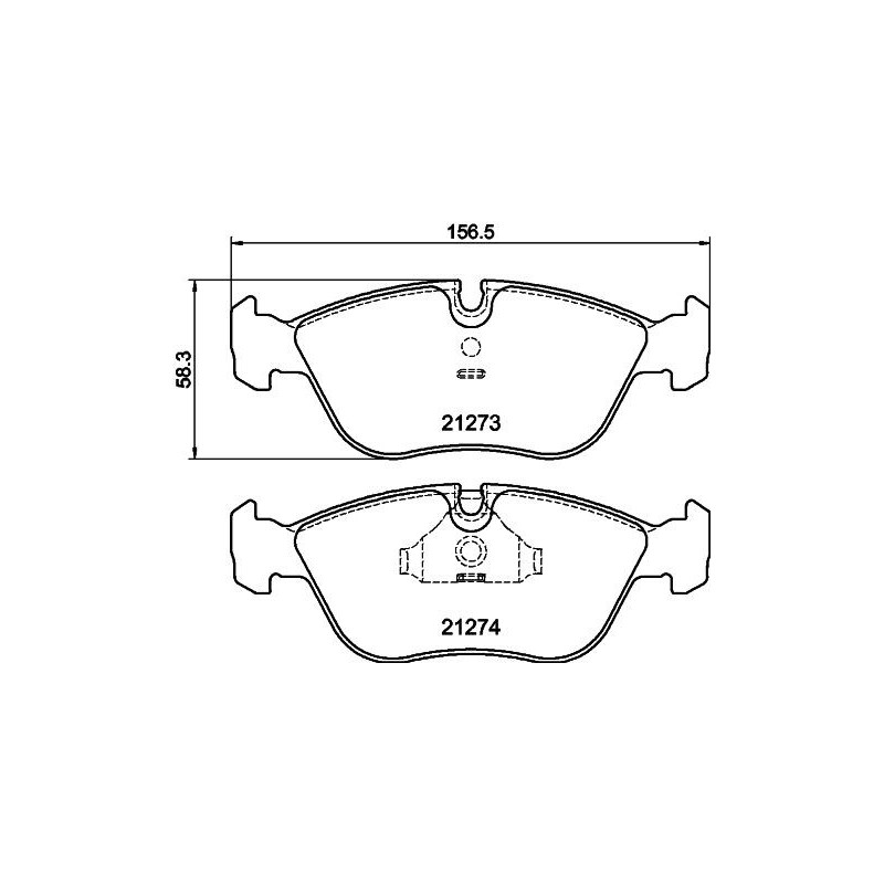 Pastiglie freno asse anteriore - HELLA BRAKE