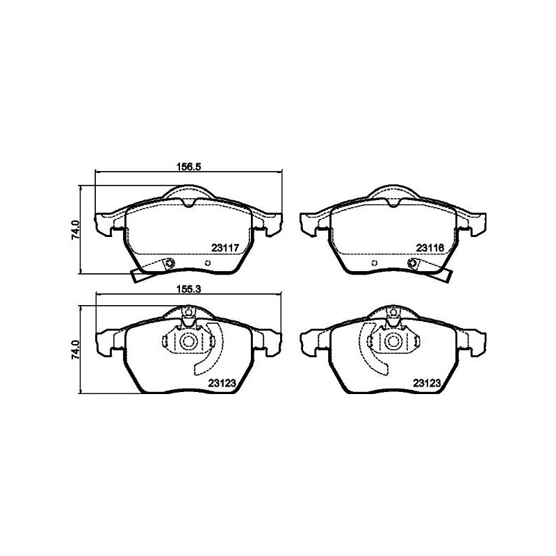 Pastiglie freno asse anteriore - HELLA BRAKE