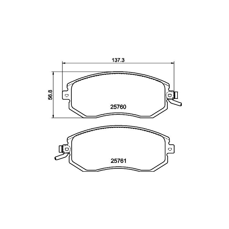 Pastiglie freno asse anteriore - HELLA BRAKE