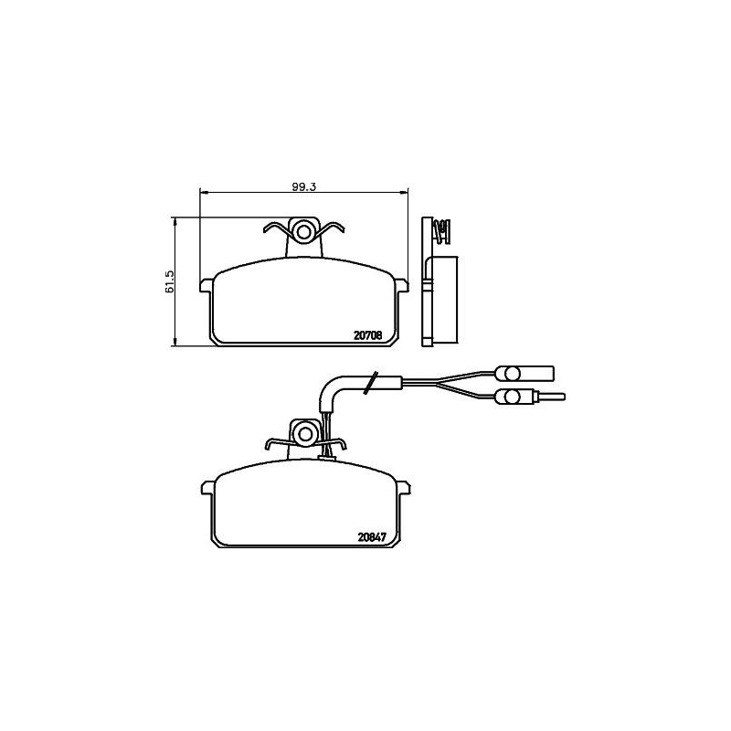 Pastiglie freno asse anteriore - HELLA BRAKE