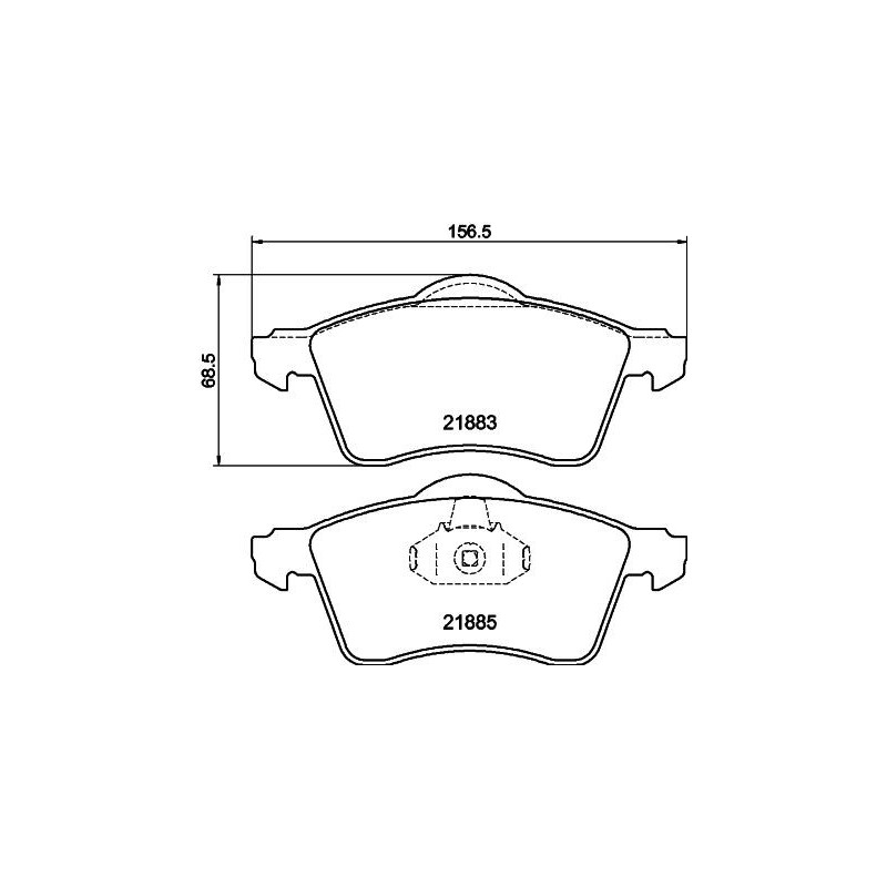 Pastiglie freno asse anteriore - HELLA BRAKE