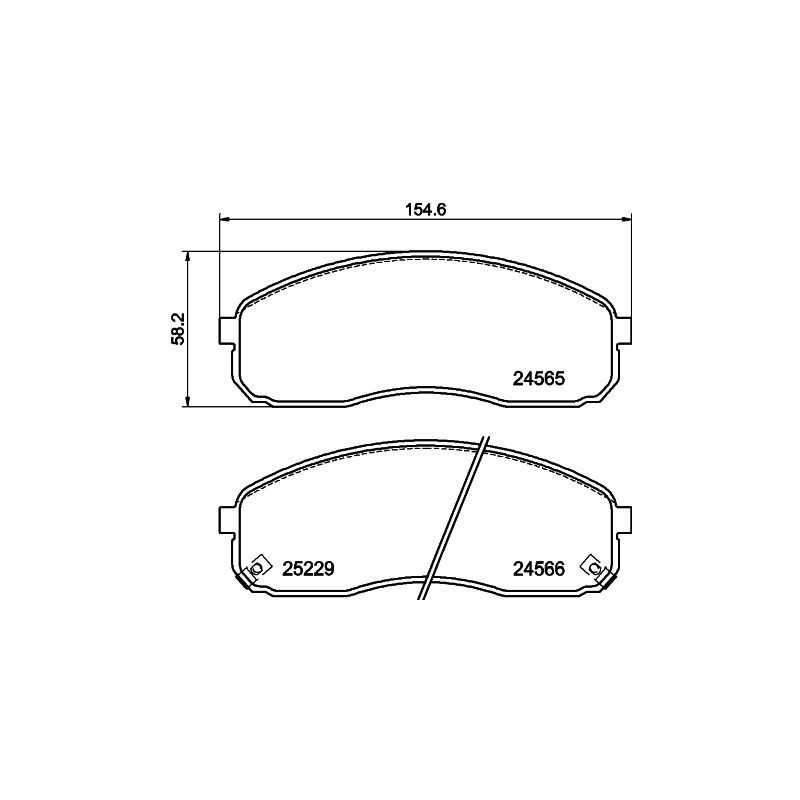 Ganasce freno - HELLA BRAKE