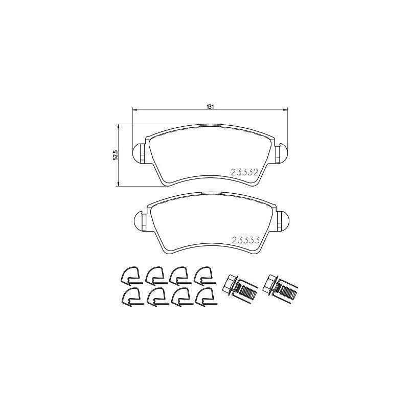 Pastiglie freno asse anteriore - HELLA BRAKE