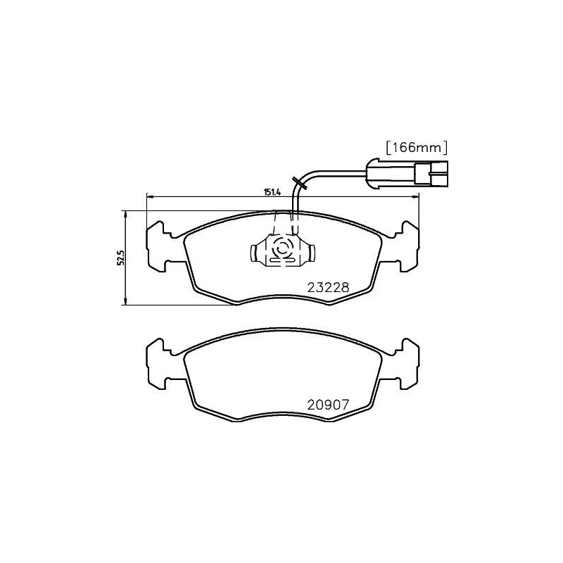 Pastiglie freno asse anteriore - HELLA BRAKE