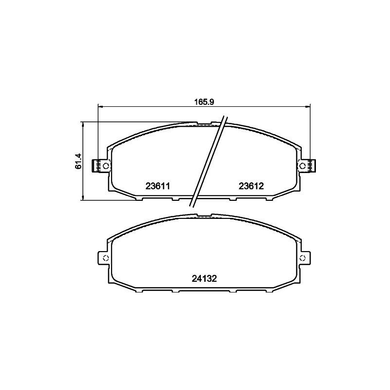 Pastiglie freno asse anteriore - HELLA BRAKE