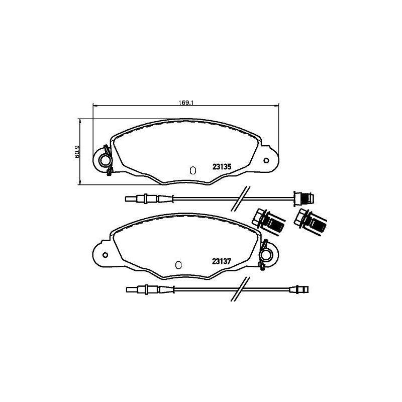 Pastiglie freno asse anteriore - HELLA BRAKE