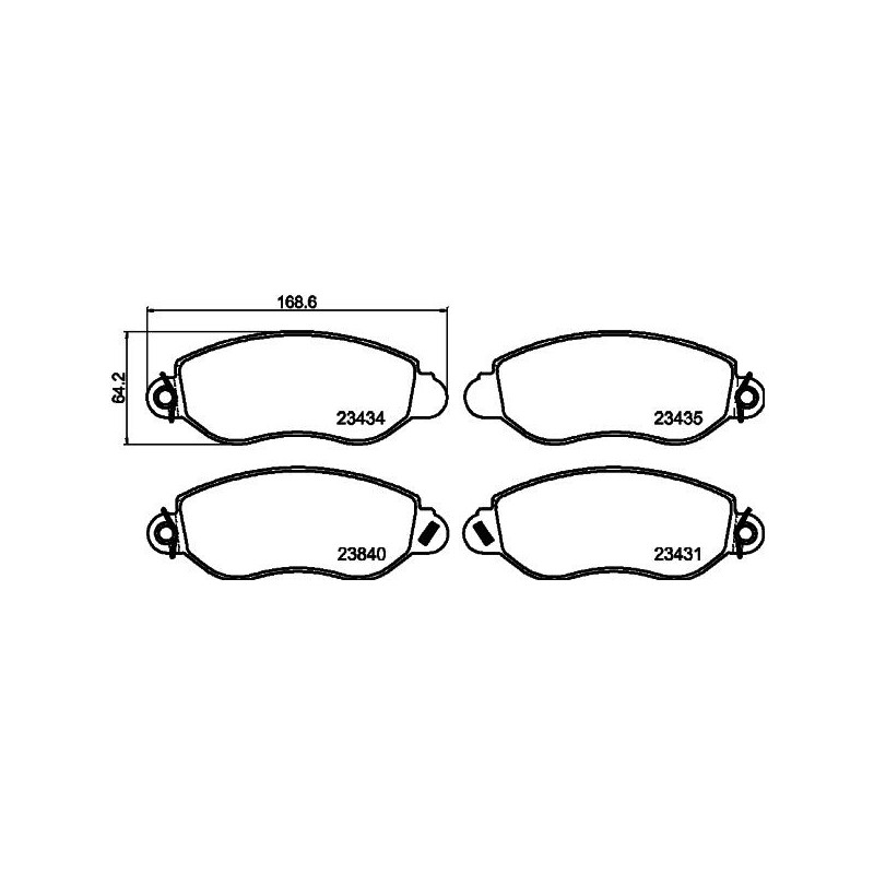Pastiglie freno asse anteriore - HELLA BRAKE