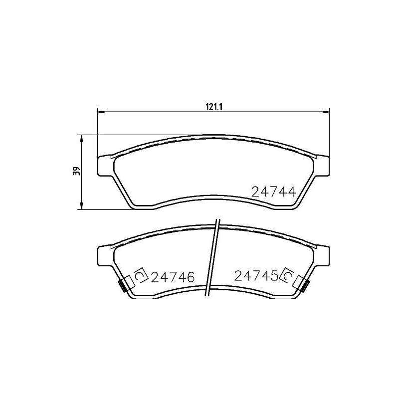 Pastiglie freno asse posteriore - HELLA BRAKE