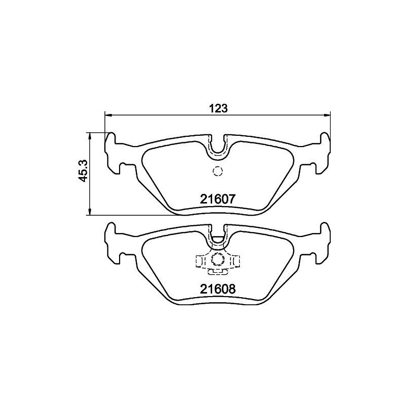 Pastiglie freno asse posteriore - HELLA BRAKE