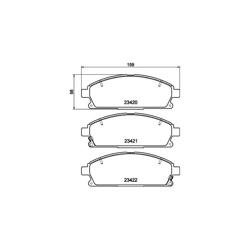 Pastiglie freno asse anteriore - HELLA BRAKE