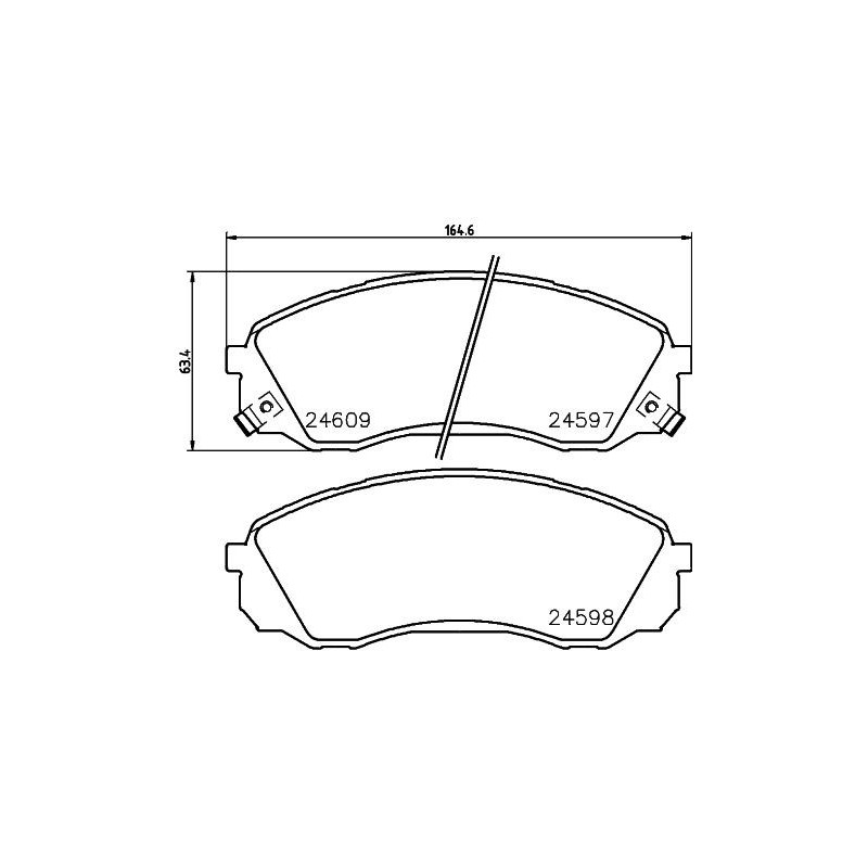 Pastiglie freno asse anteriore - HELLA BRAKE