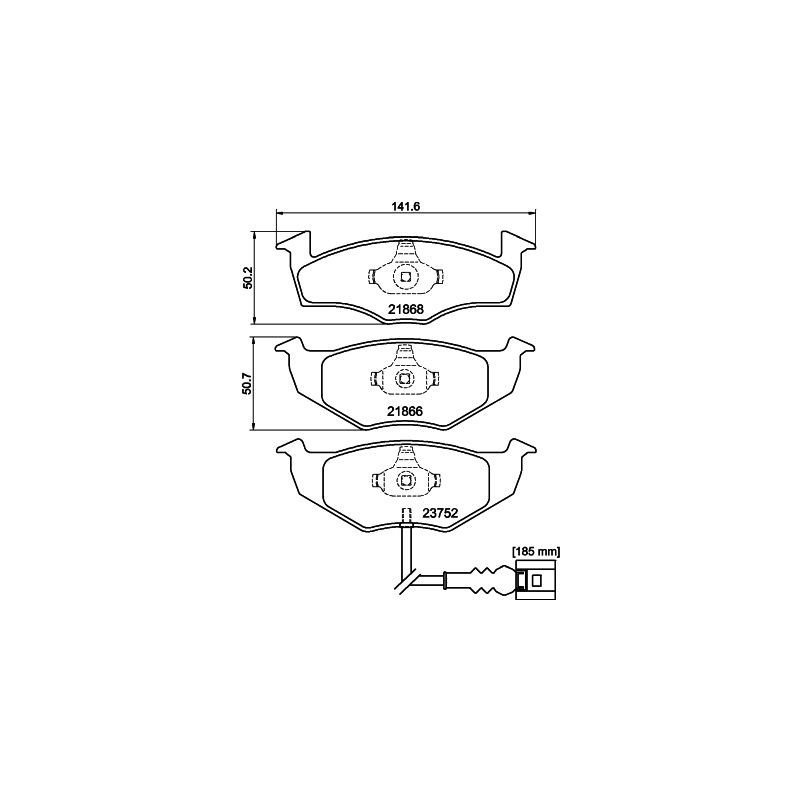 Pastiglie freno asse anteriore - HELLA BRAKE