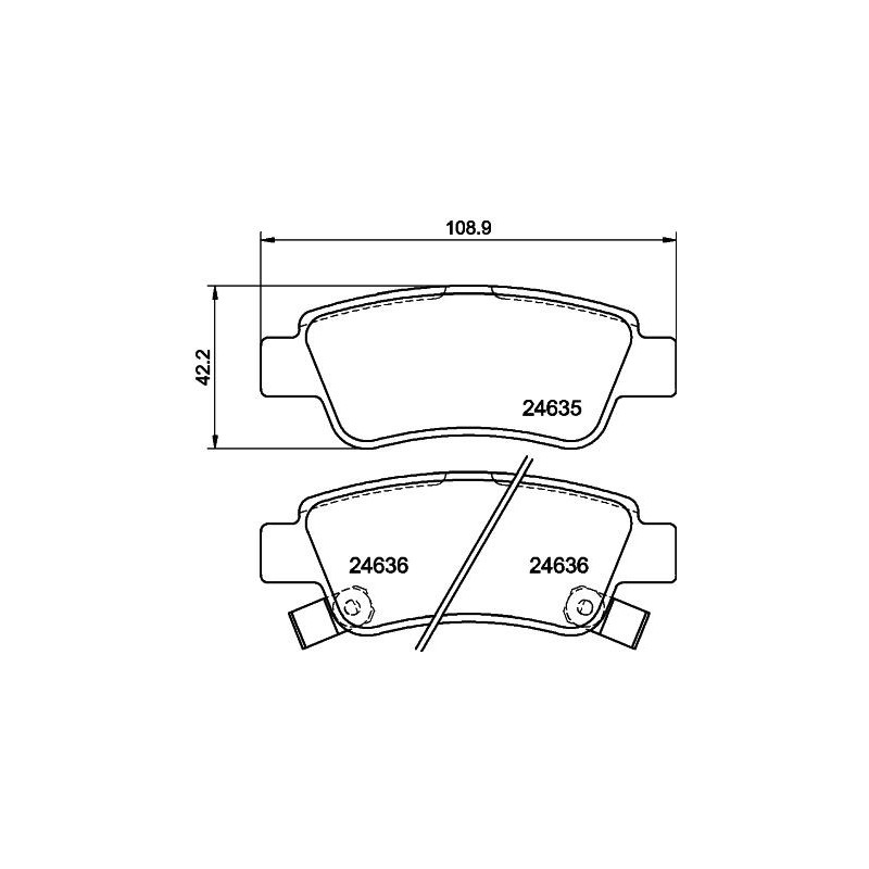 Pastiglie freno asse posteriore - HELLA BRAKE
