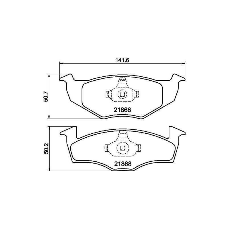 Pastiglie freno asse anteriore - HELLA BRAKE