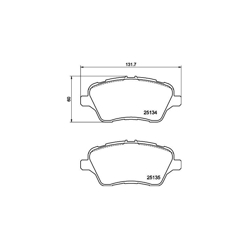 Pastiglie freno asse anteriore - HELLA BRAKE