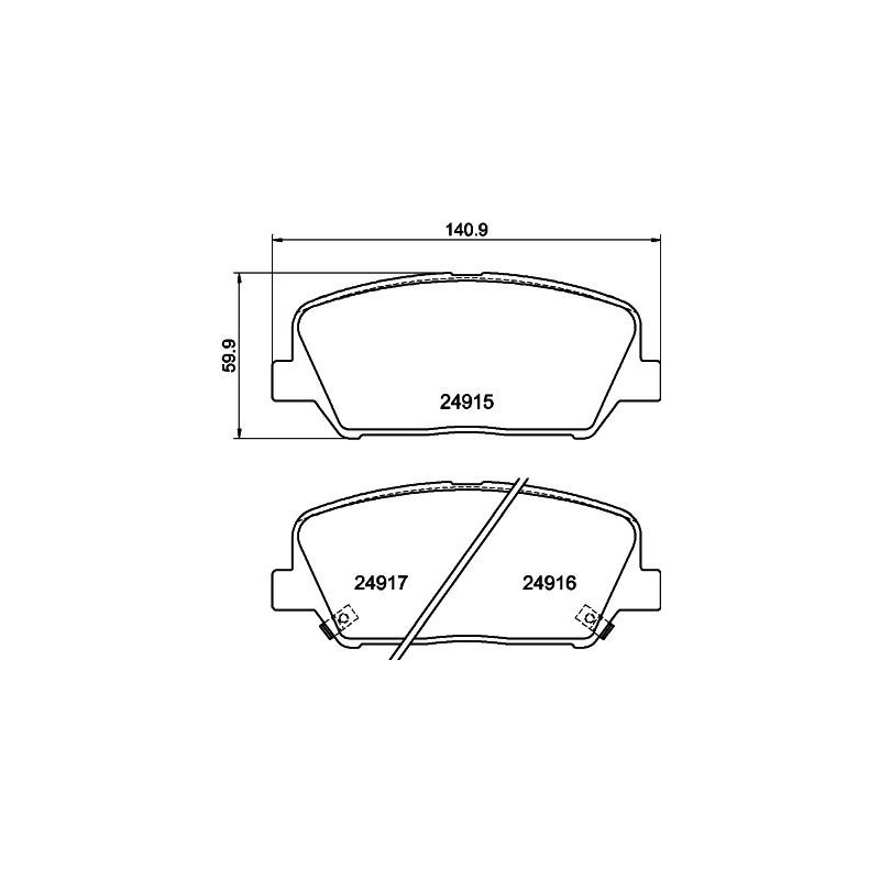Pastiglie freno asse anteriore - HELLA BRAKE