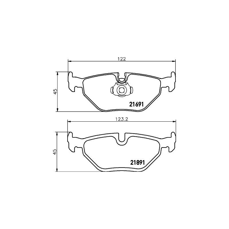 Pastiglie freno asse posteriore - HELLA BRAKE