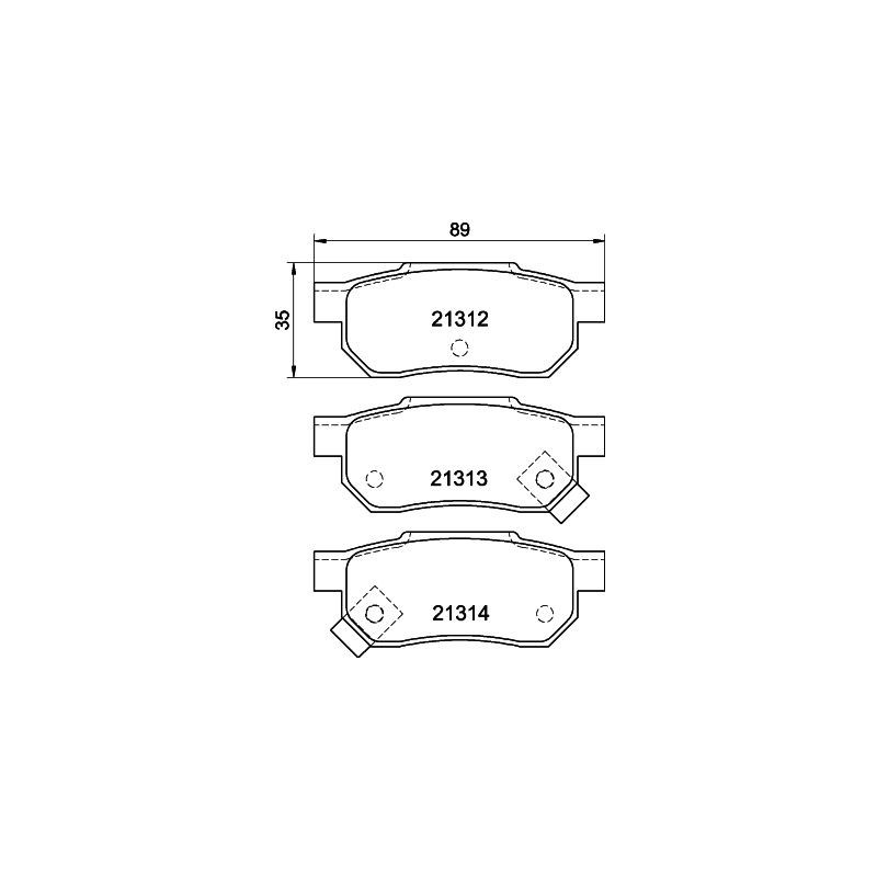 Pastiglie freno asse posteriore - HELLA BRAKE