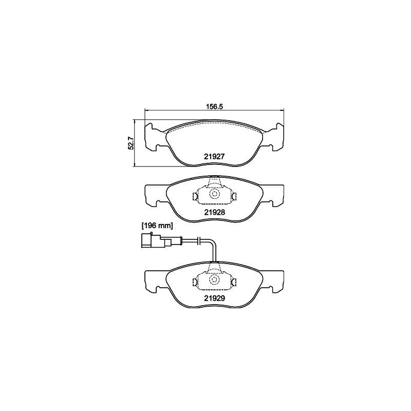 Pastiglie freno asse anteriore - HELLA BRAKE