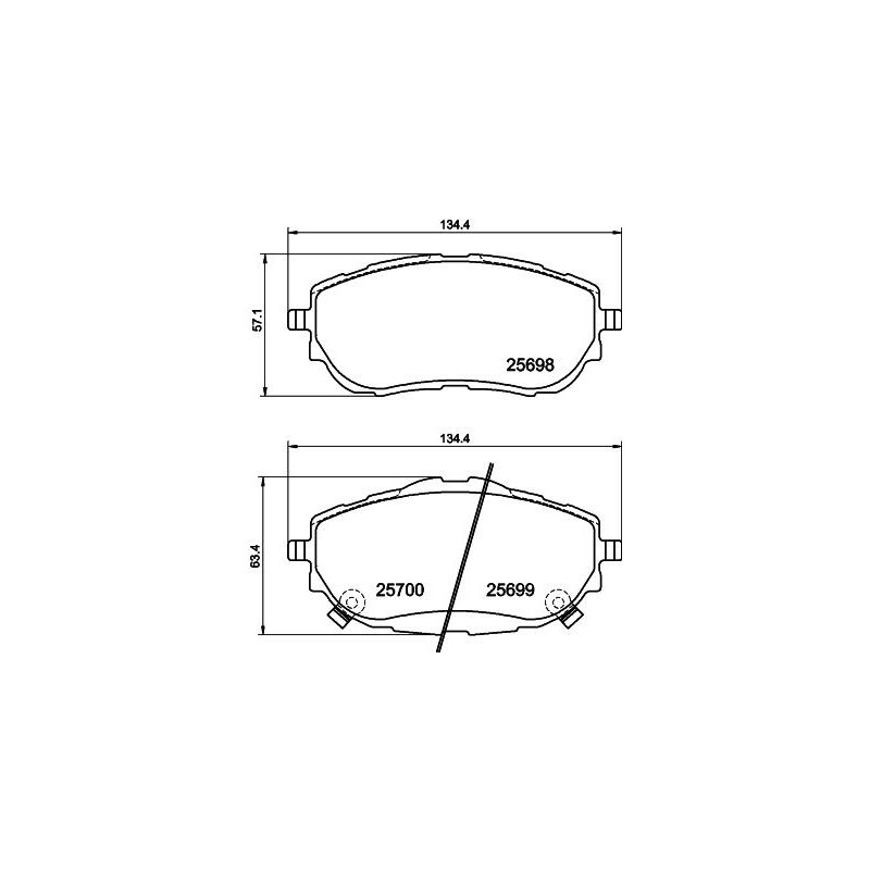 Pastiglie freno asse anteriore - HELLA BRAKE