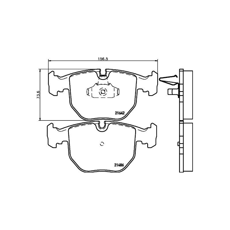 Pastiglie freno asse anteriore - HELLA BRAKE