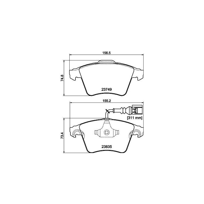 Pastiglie freno asse anteriore - HELLA BRAKE