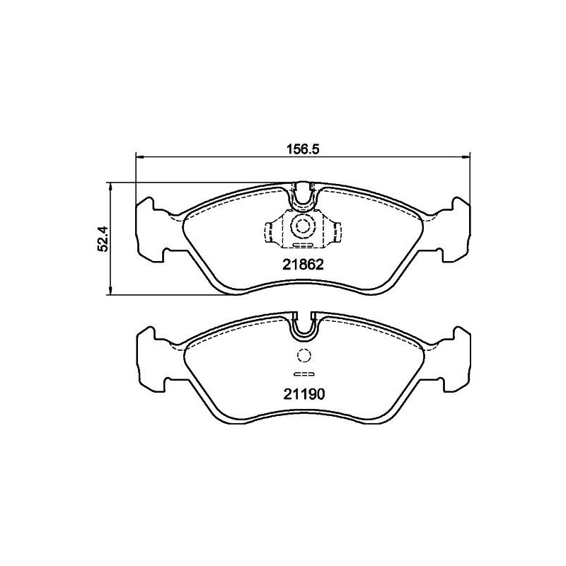 Pastiglie freno asse anteriore - HELLA BRAKE