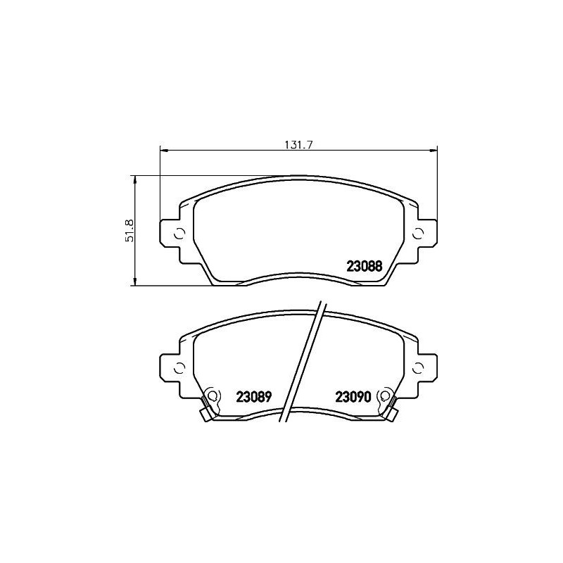 Pastiglie freno asse anteriore - HELLA BRAKE
