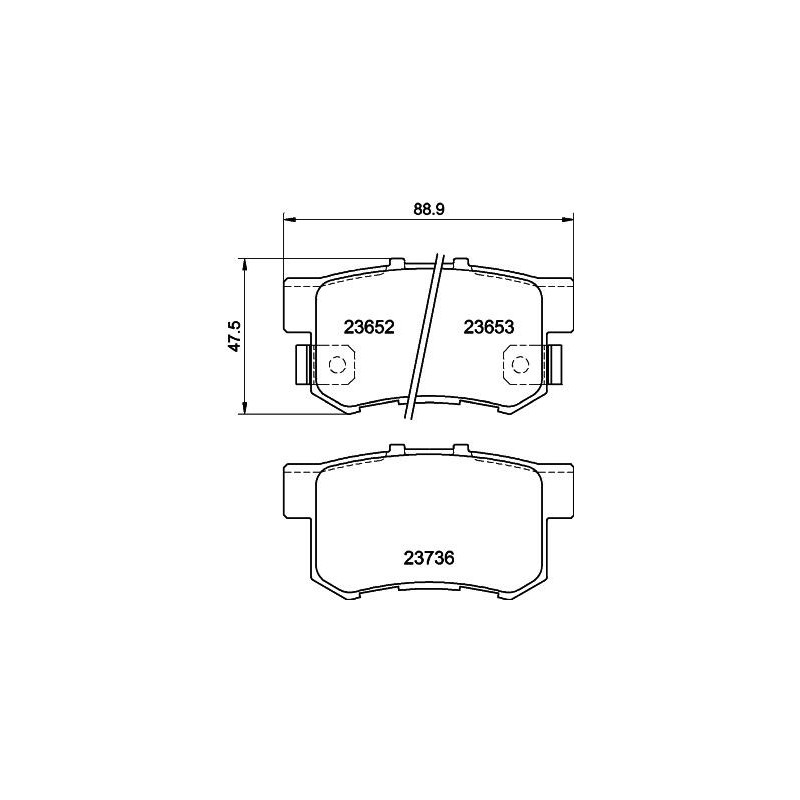 Pastiglie freno asse posteriore - HELLA BRAKE