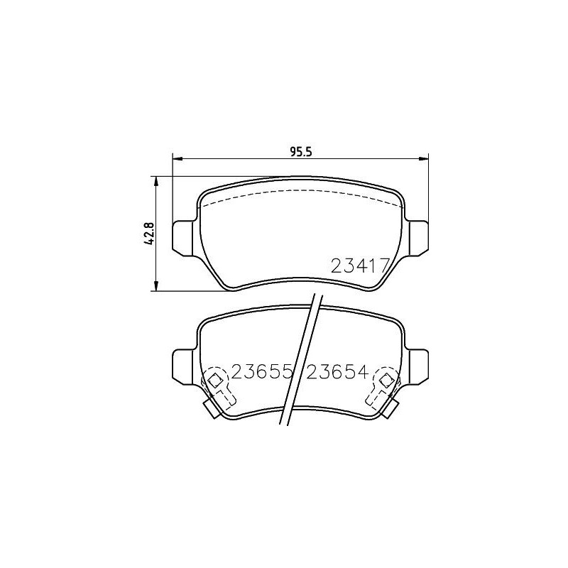 Pastiglie freno asse posteriore - HELLA BRAKE