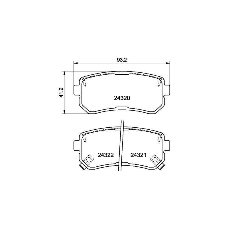 Pastiglie freno asse posteriore - HELLA BRAKE