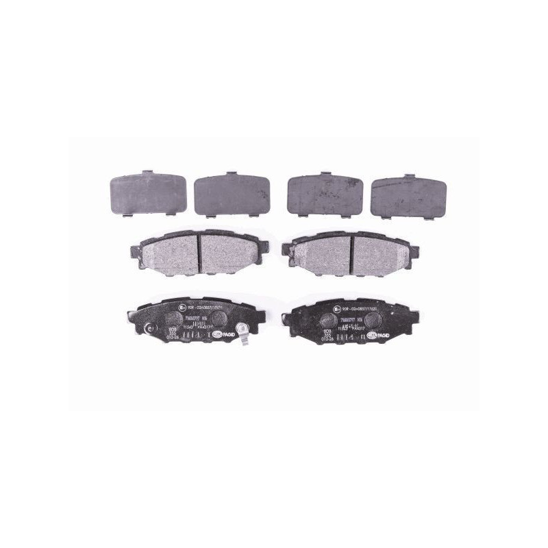 Pastiglie freno asse posteriore - HELLA BRAKE