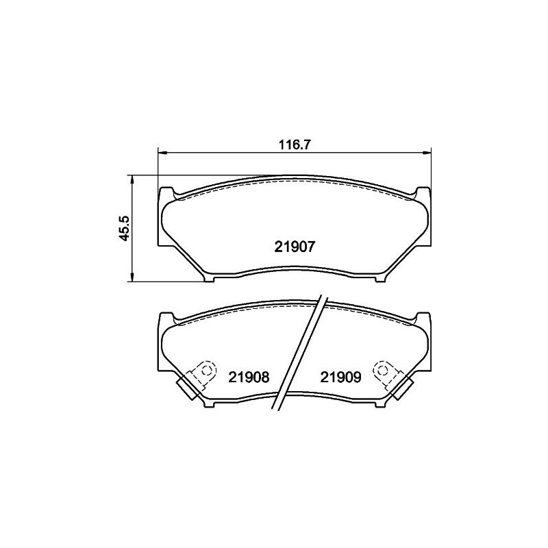 Pastiglie freno asse anteriore - HELLA BRAKE
