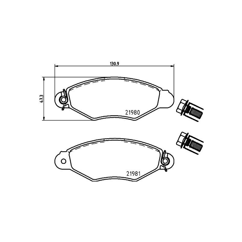Pastiglie freno asse anteriore - HELLA BRAKE