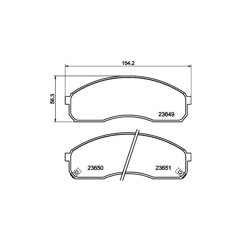Pastiglie freno asse anteriore - HELLA BRAKE