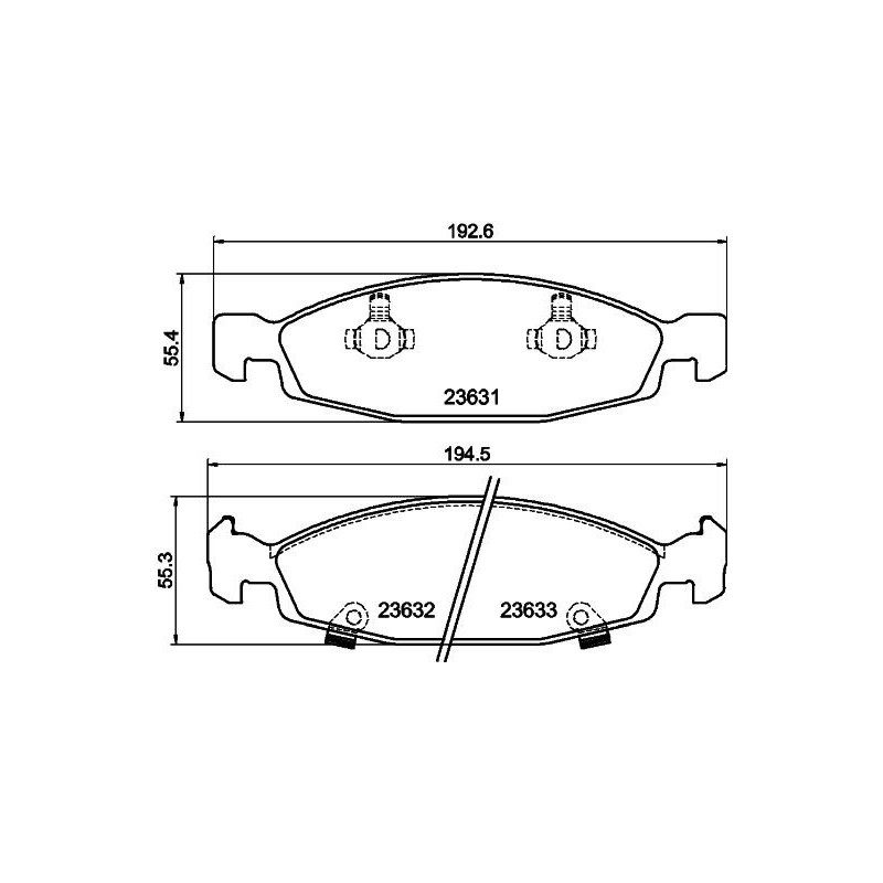 Pastiglie freno asse anteriore - HELLA BRAKE