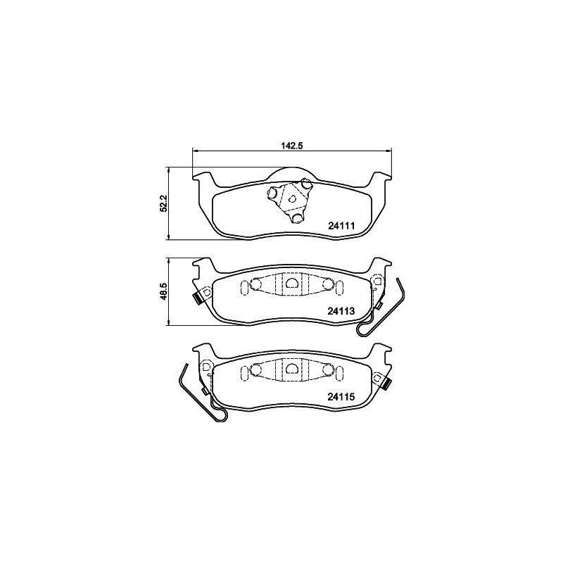 Pastiglie freno asse posteriore - HELLA BRAKE