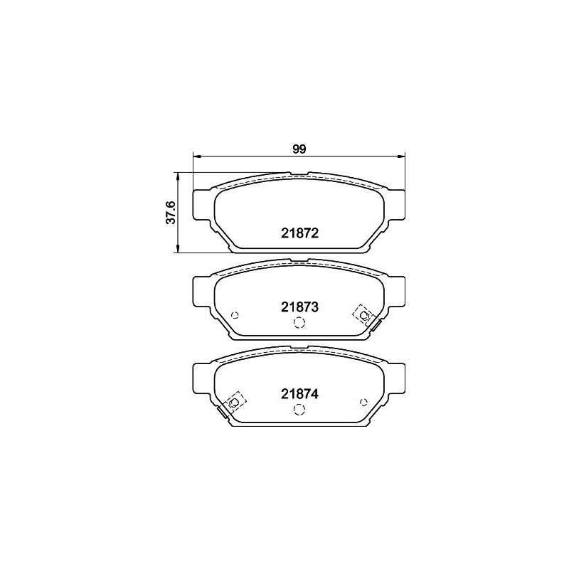 Pastiglie freno asse posteriore - HELLA BRAKE