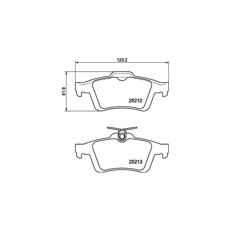 Pastiglie freno asse posteriore - HELLA BRAKE
