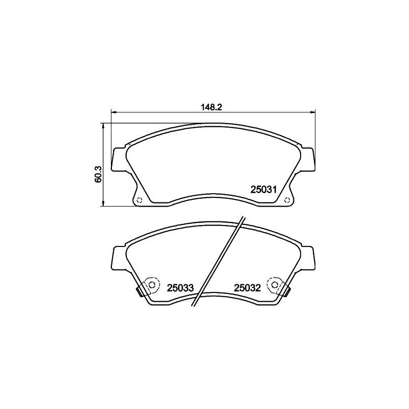 Pastiglie freno asse posteriore - HELLA BRAKE