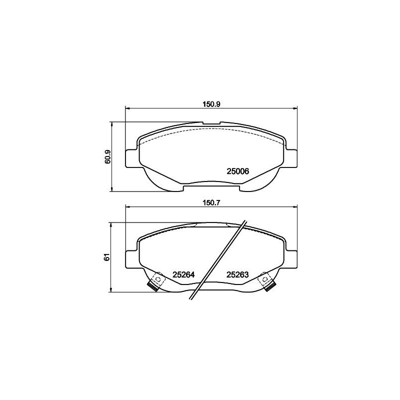 Pastiglie freno asse anteriore - HELLA BRAKE