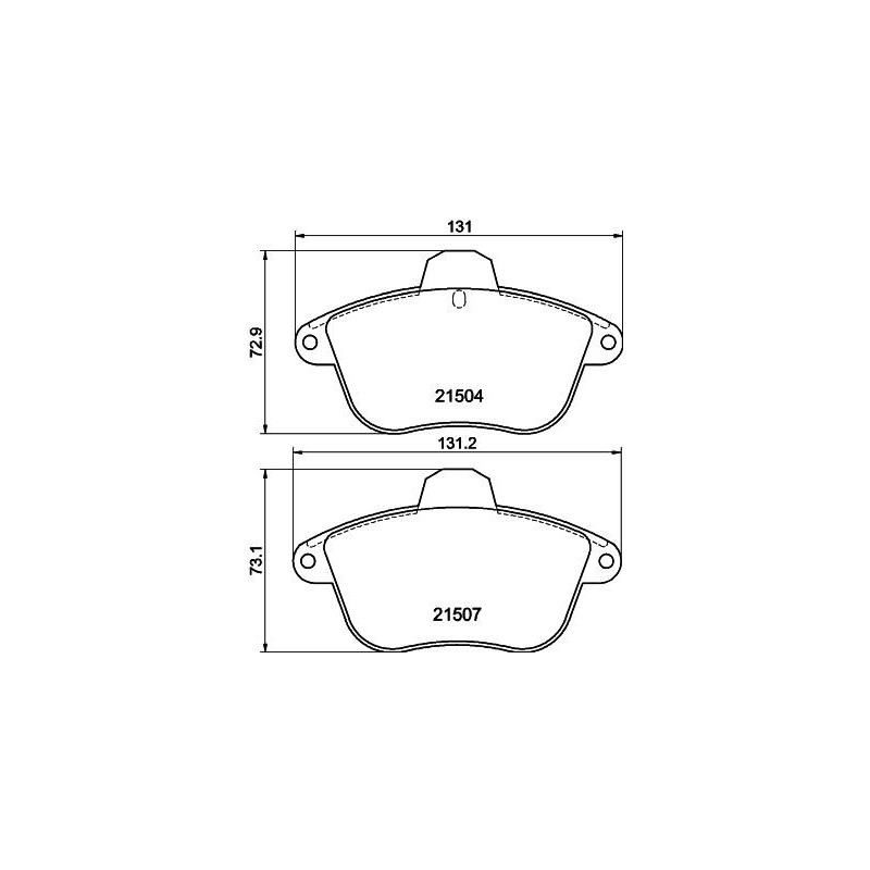 Pastiglie freno asse anteriore - HELLA BRAKE