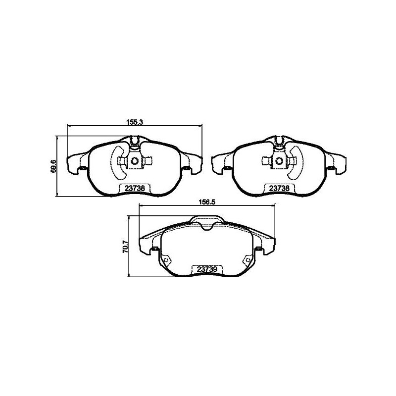 Pastiglie freno asse anteriore - HELLA BRAKE