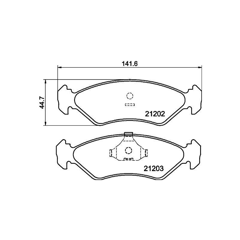 Pastiglie freno asse anteriore - HELLA BRAKE