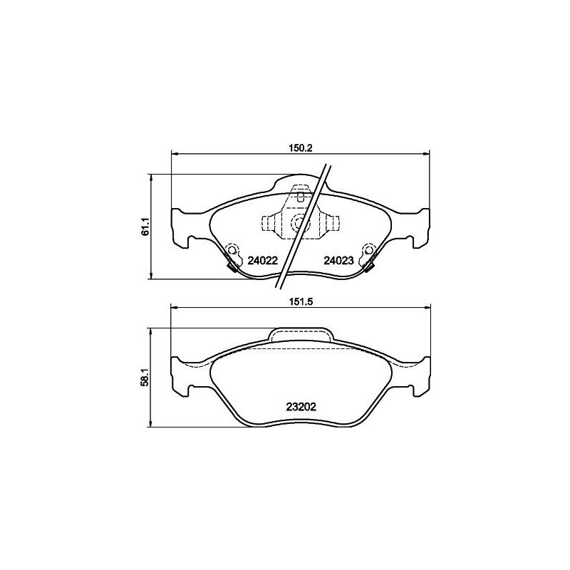 Pastiglie freno asse anteriore - HELLA BRAKE