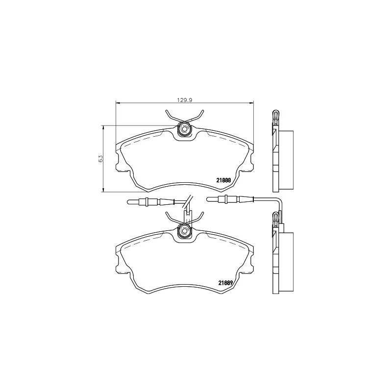Pastiglie freno asse anteriore - HELLA BRAKE