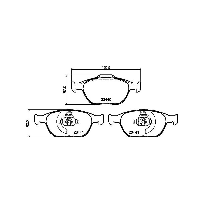 Pastiglie freno asse anteriore - HELLA BRAKE
