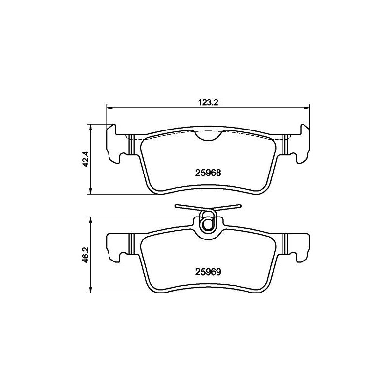 Pastiglie freno asse posteriore - HELLA BRAKE