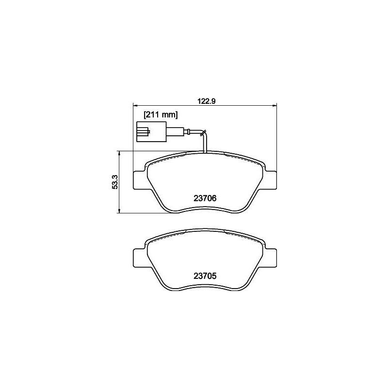 Pastiglie freno asse anteriore - HELLA BRAKE