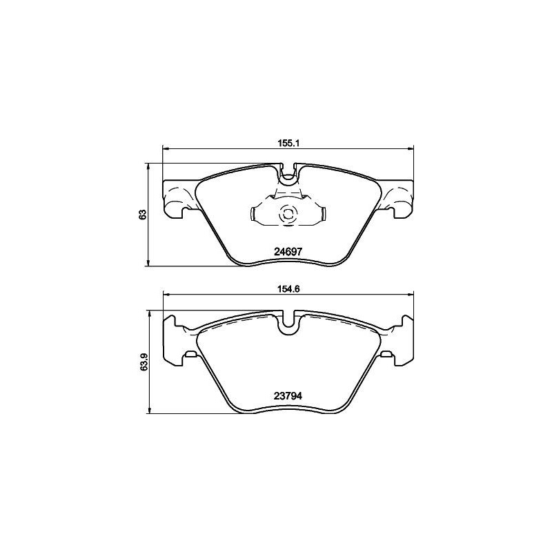 Pastiglie freno asse anteriore - HELLA BRAKE